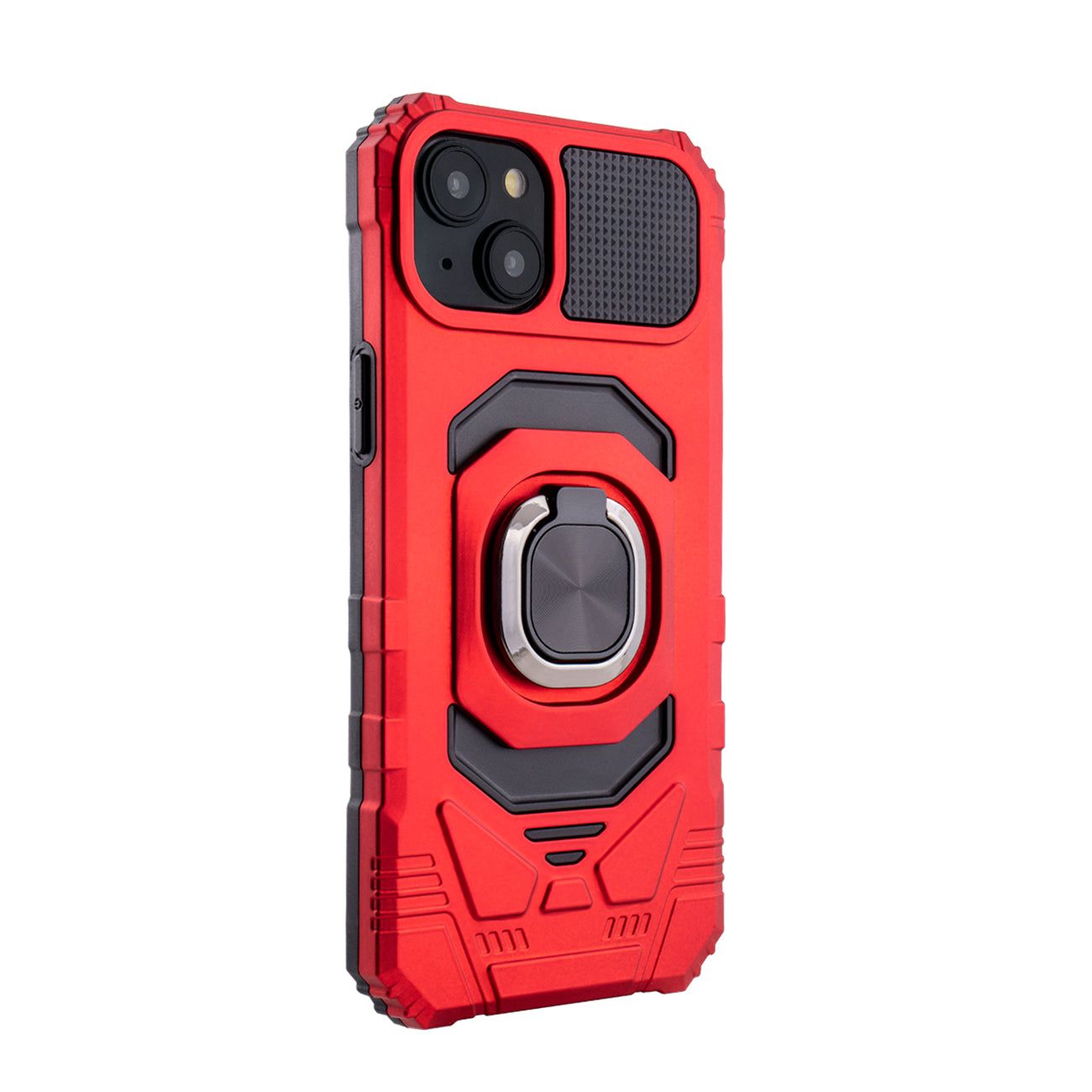 Kickstand Ring Holder TPU Shockproof Case for iPhone 15 PLUS in Red